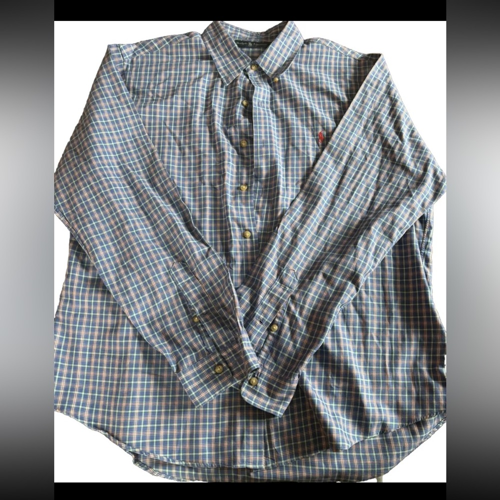 Polo Ralph Lauren Blue Silver Label Button Down Shirt Men's XL